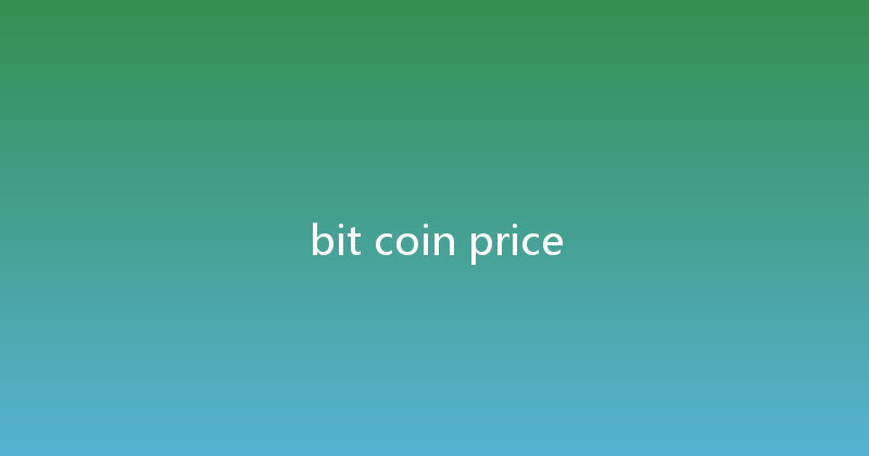 bit coin price 