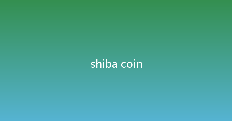 shiba coin 